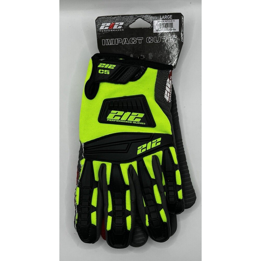 212 Performance Super Hi-Vis Impact Gloves for Construction and Mechanics Size L